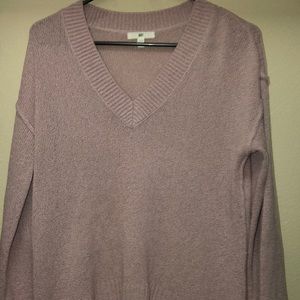 light pink v-neck sweater